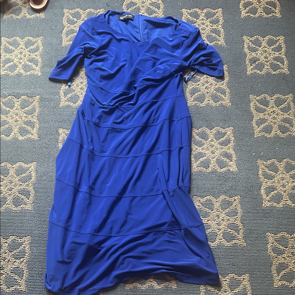 Jones New York Royal Blue Dress with V-Neck